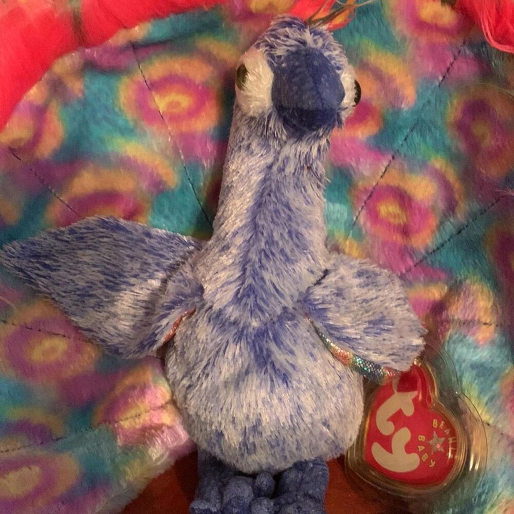 đFlashy the Peacock TY beanie baby DOB 12/30/2000 - Picture 2 of 15